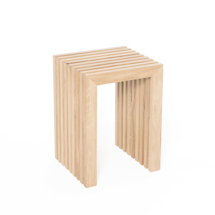 Oak slat stool, natural oak from Raumgestalt