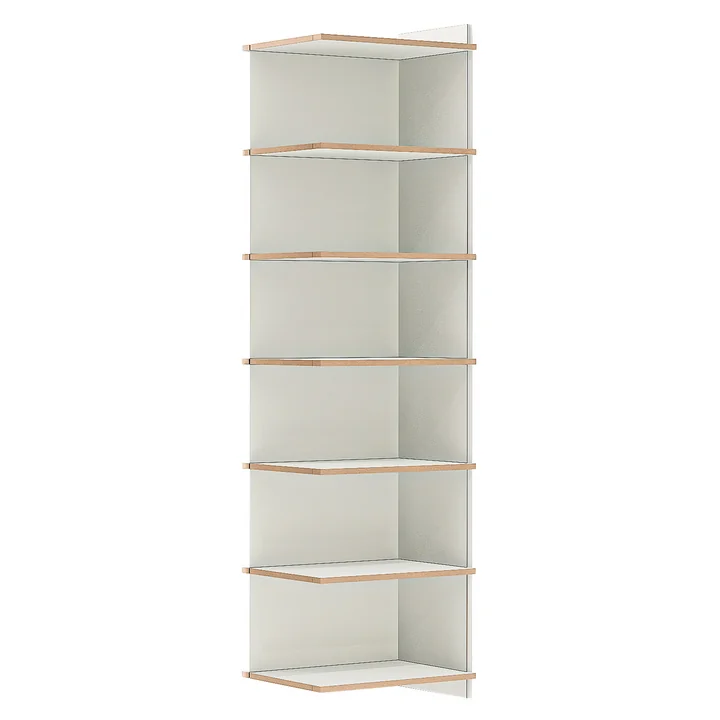 multiple shelf sixfold add-on module from Tojo in white