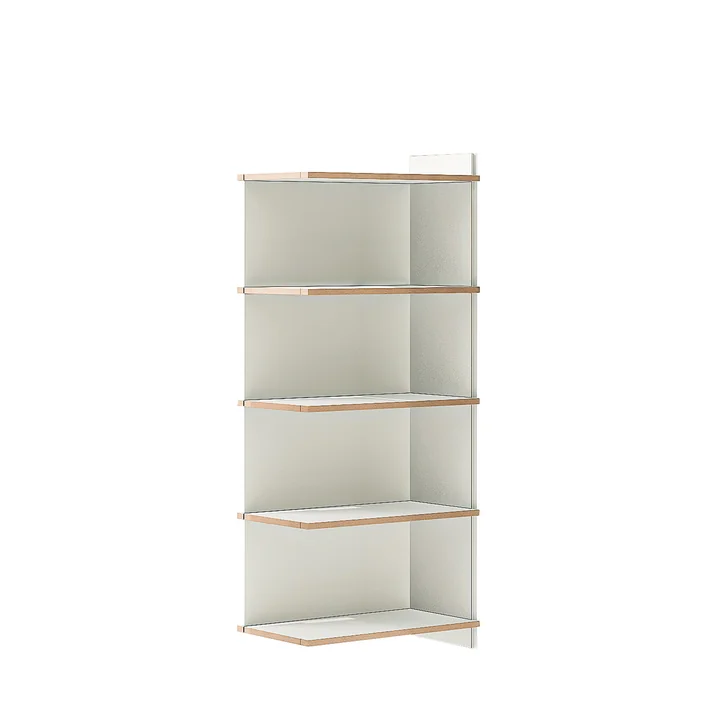 multiple shelf fourfold add-on module from Tojo in white