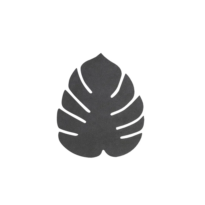Glass coaster Monstera by Lind DNA in Nupo black