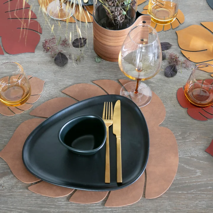 Monstera Placemat & Glass coaster from Lind DNA