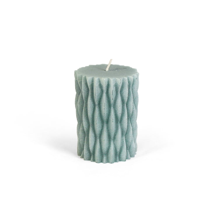 Block candle for Advent wreath in mint green