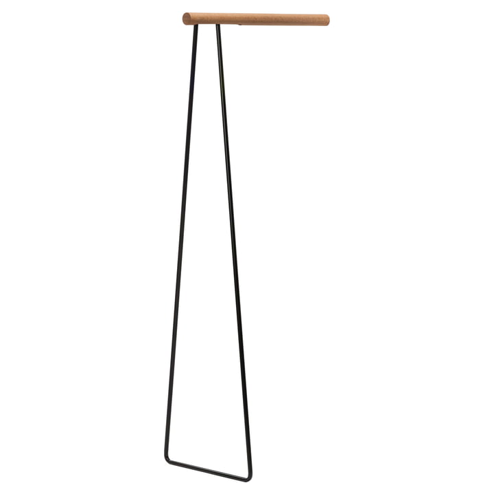 Clothes Rack Wall coat rack by LindDNA in steel black / oak nature