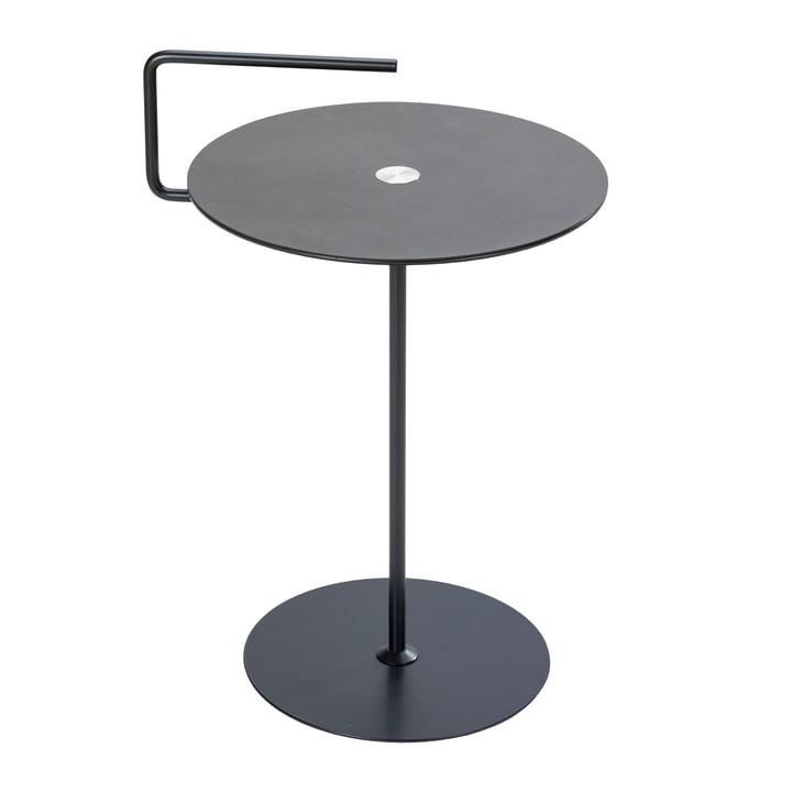 Pick-Up side table M Ø 38 x H 50/62 cm from LindDNA in nupo anthracite / light grey