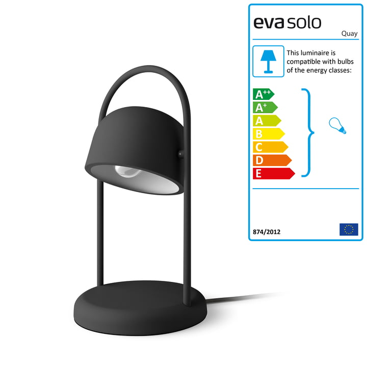 Eva solo - Quay table lamp, ø 16 x h 40 cm, black