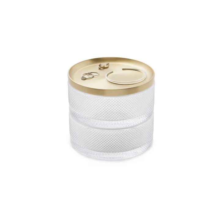 Tesora Storage of Umbra in brass / glass