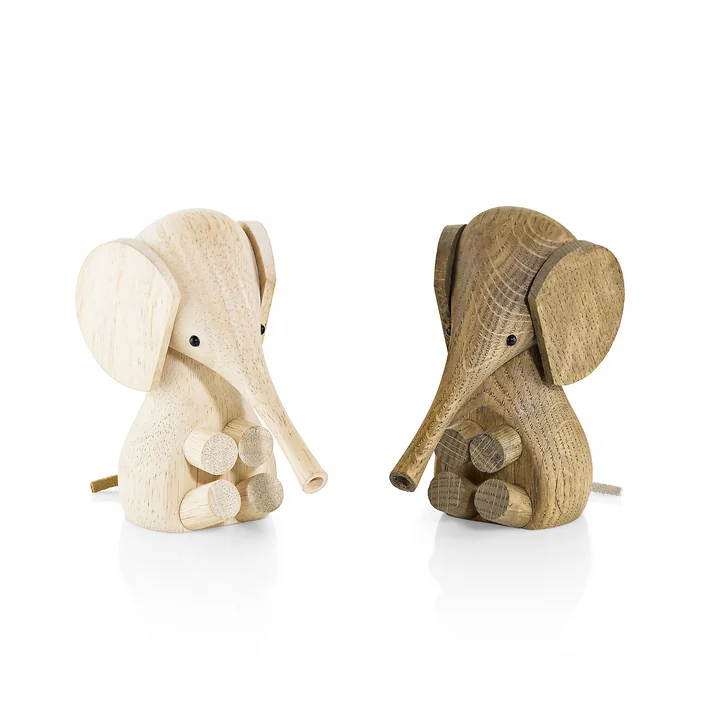 Baby elephant wooden figure by Lucie Kaas