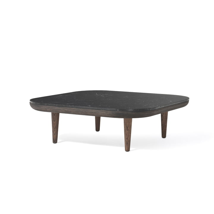 Fly coffee table SC4 80 x 80 cm from & tradition smoked in oak / marble Nero Marquina