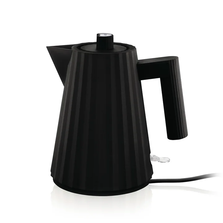 Plissé kettle 1 l of Alessi in black