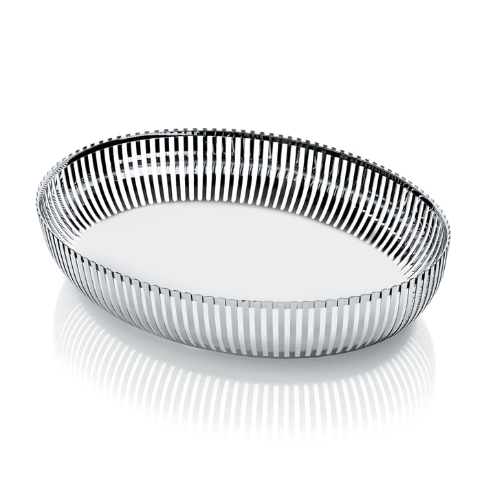 Basket bowl Ø 26 cm oval from Alessi in stainless steel
