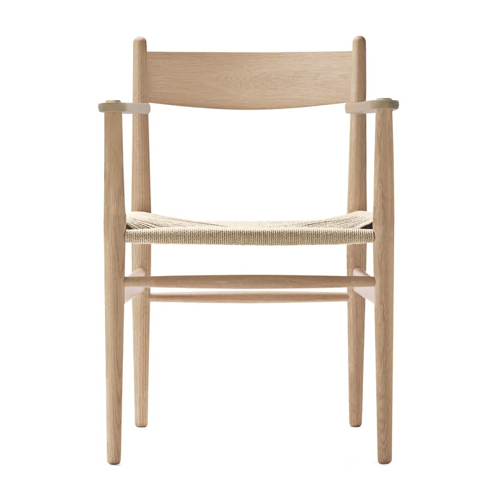 CH37 Chair from Carl Hansen in soaped oak / natural wickerwork