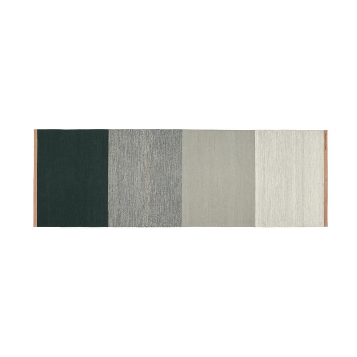 Fields carpet 80 x 250 cm from Design House Stockholm in green / grey