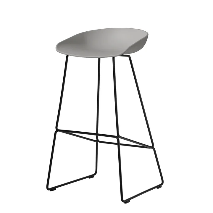 About A Stool AAS 38 Bar stool H 85 from HAY in black / concrete gray