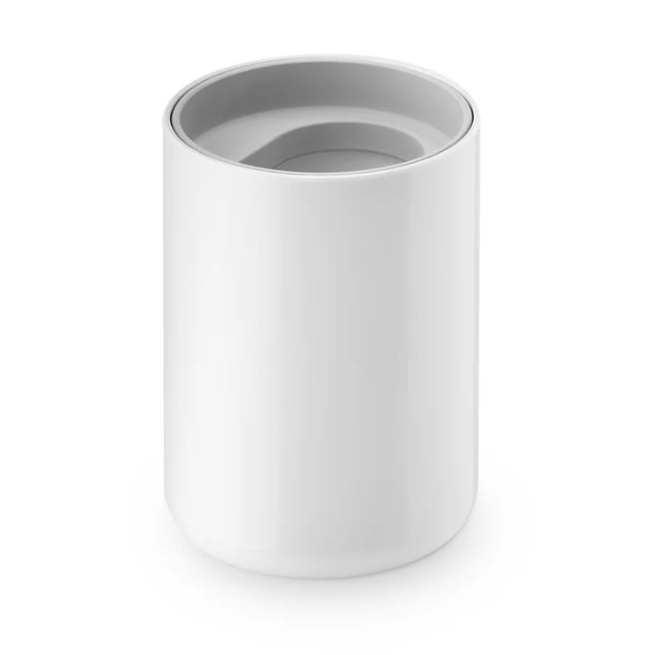 Lunar toothbrush cup from Authentics in white / grey
