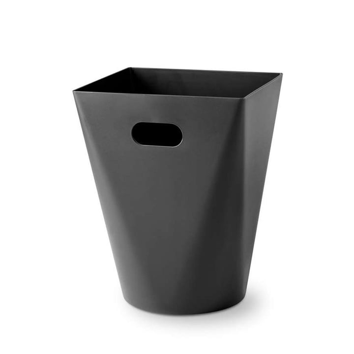 Square Midi wastebasket from Authentics in black