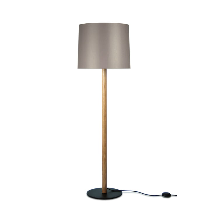 MIYU 140 Floor lamp, natural oak, grey from Maigrau