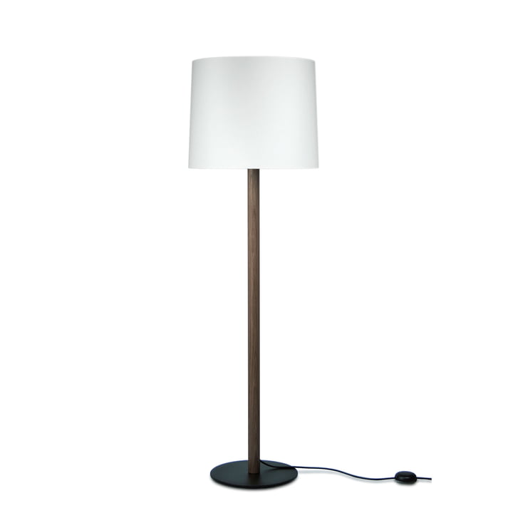 MIYU 140 floor lamp, oak smoked, white from maigrau