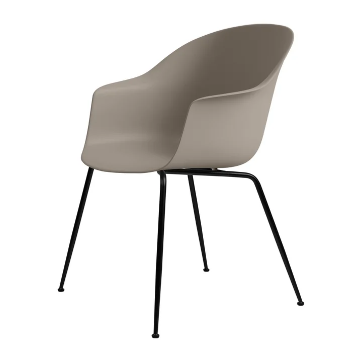 Bat Dining chair from Gubi in base black / new beige