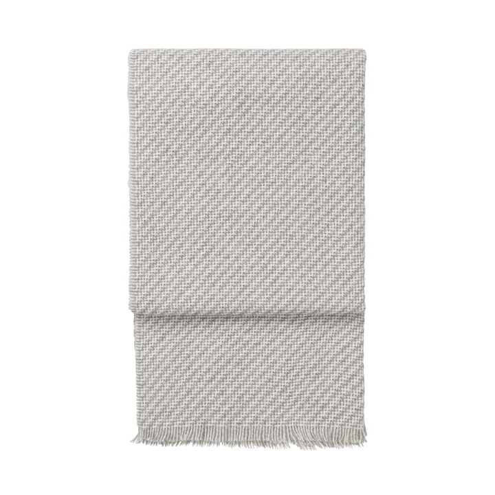 Diagonal blanket, white / light grey by Elvang