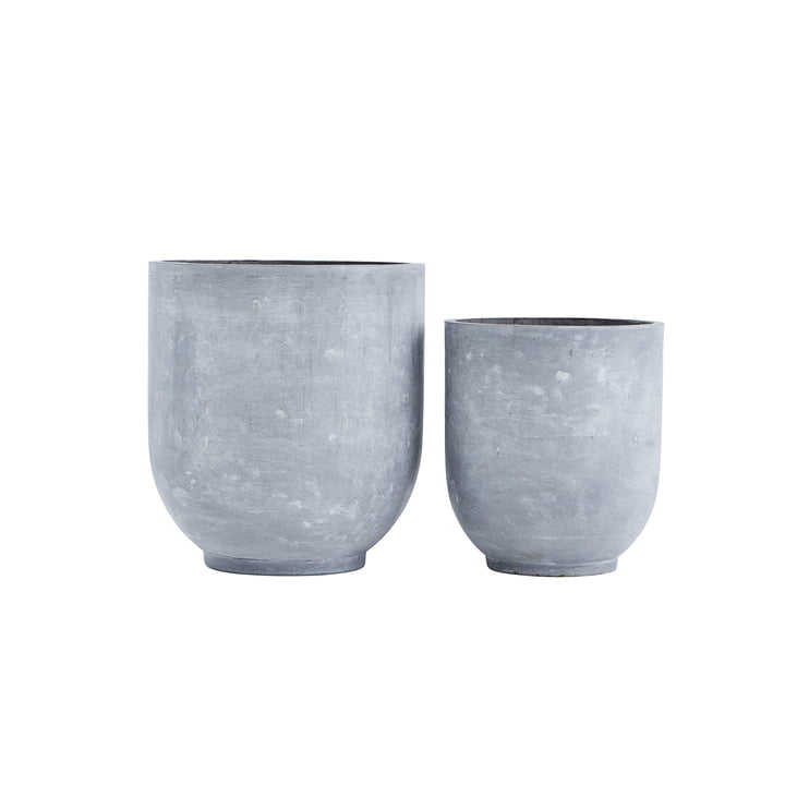 Gard Plant pots, light grey (set of 2) from House Doctor