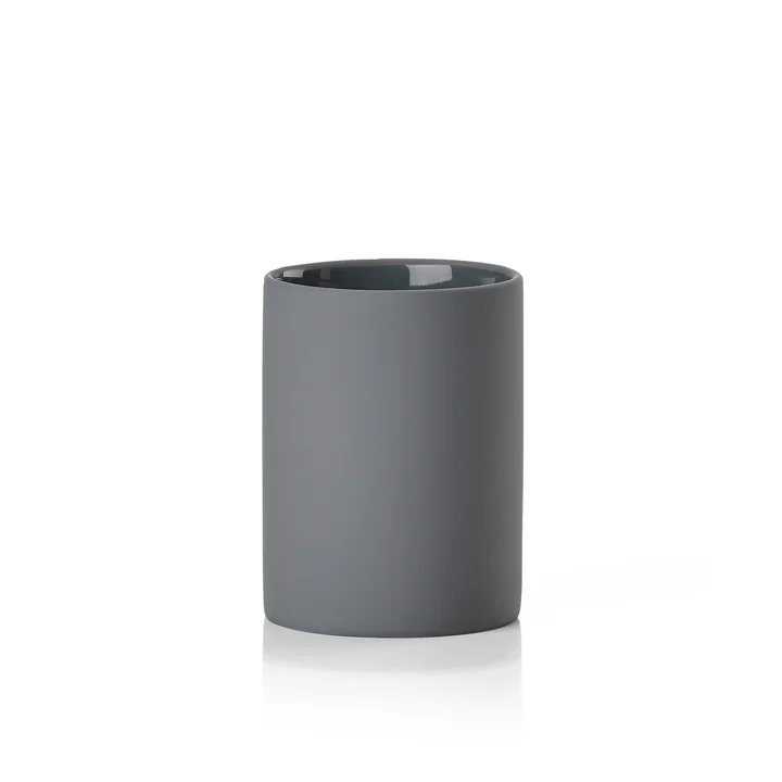 Karma toothbrush cup from Zone Denmark in grey