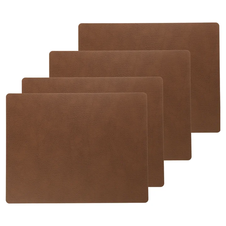Placemat Square L , 35 x 45 cm from Lind DNA in Bull nature (set of 4)