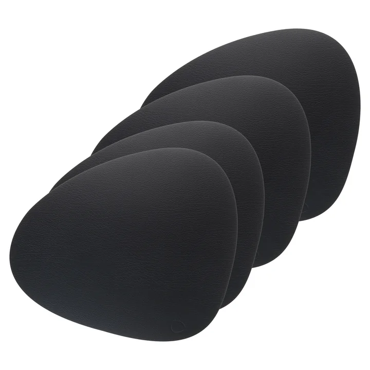 Place mat Curve L from Lind DNA in Bull black (set of 4)