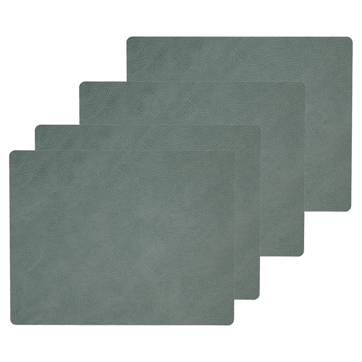 Placemat Square L , 35 x 45 cm from Lind DNA in Hippo pastel green (set of 4)