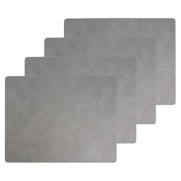 Placemat Square L , 35 x 45 cm from Lind DNA in Hippo anthracite - gray(set of 4)