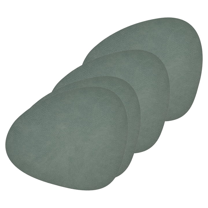 Place mat Curve L from LindDNA in Hippo pastel green (set of 4)
