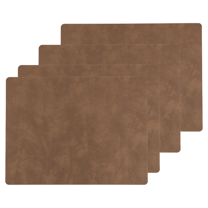Placemat Square L , 35 x 45 cm from Lind DNA in Nupo nature (set of 4)
