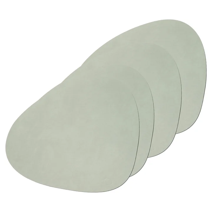Place mat Curve L from Lind DNA in Nupo olive green (set of 4)
