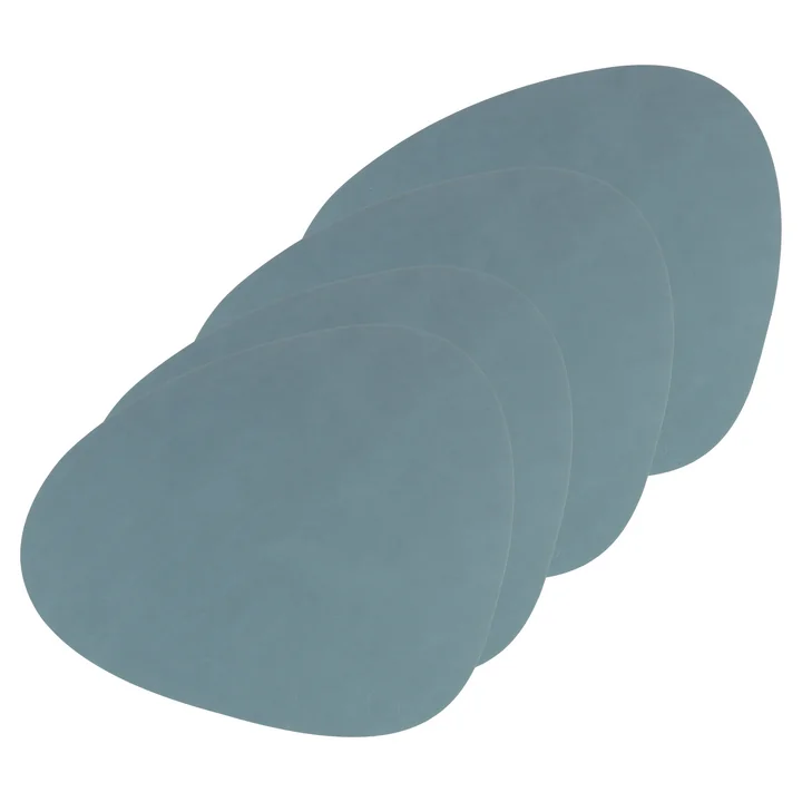 Place mat Curve L from Lind DNA in Nupo light blue (set of 4)