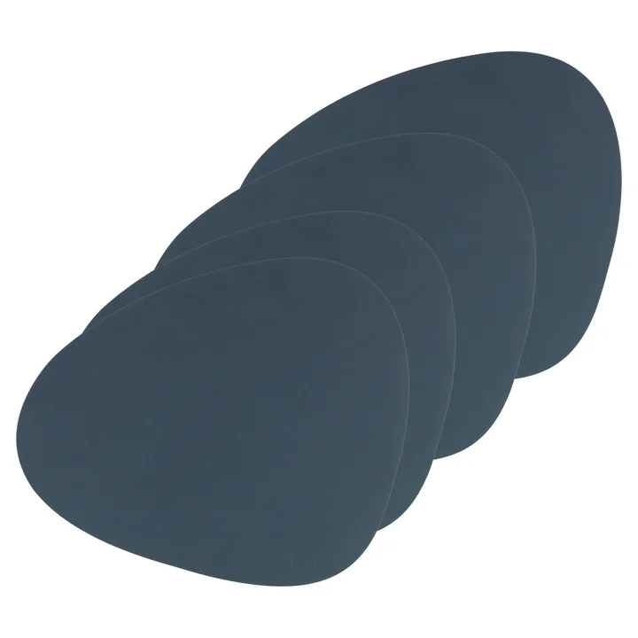 Place mat Curve L from Lind DNA in Nupo dark blue (set of 4)