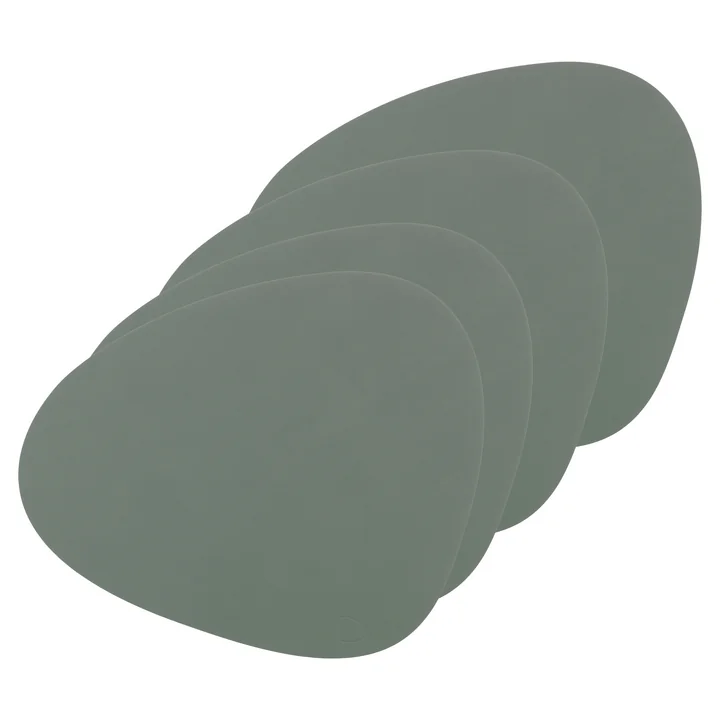 Place mat Curve L from Lind DNA in Nupo pastel green (set of 4)