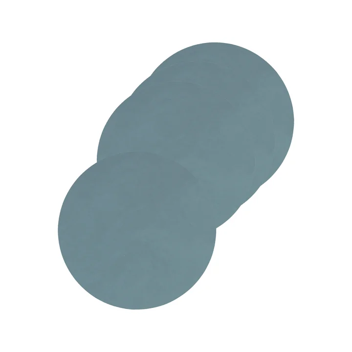 Glass coaster round Ø 10 cm from Lind DNA in Nupo light blue (set of 4)