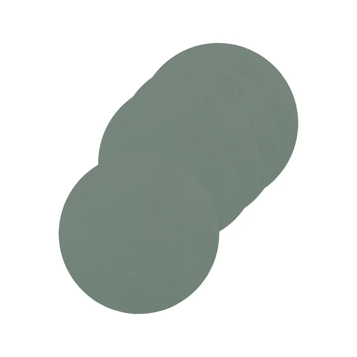 Glass coaster round Ø 10 cm from Lind DNA in Nupo pastel green (set of 4)