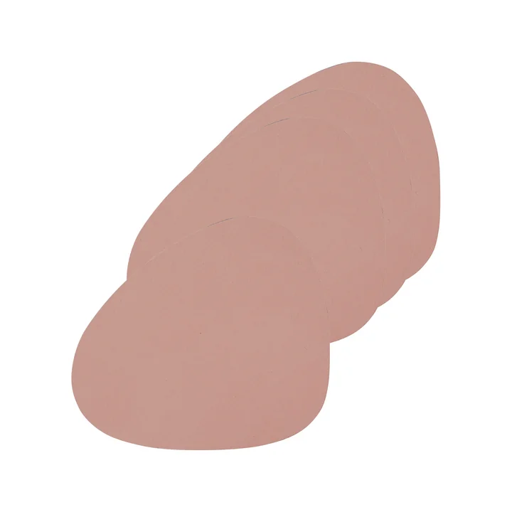 Glasuntersetzer Curve from Lind DNA in Nupo rose (set of 4)