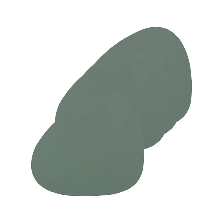 Glasuntersetzer Curve from Lind DNA in Nupo pastel green (set of 4)