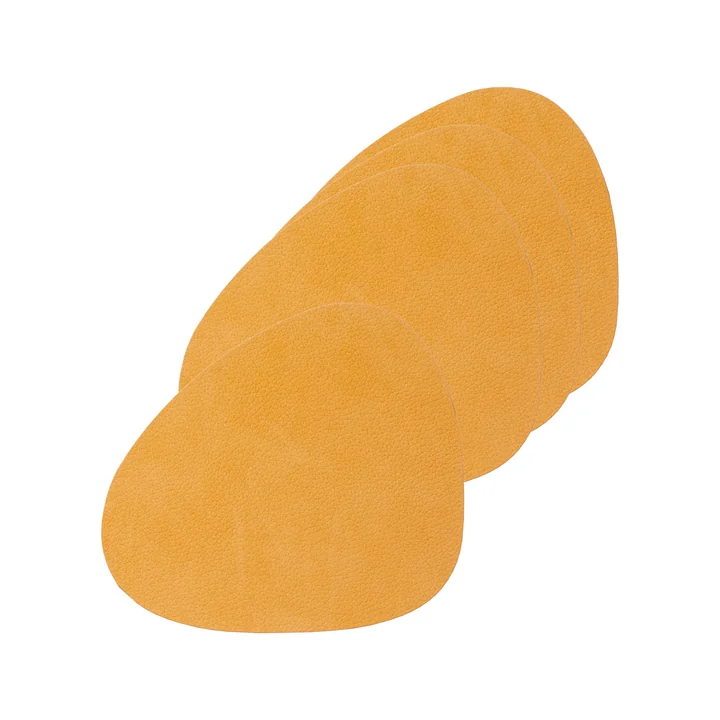 Glasuntersetzer Curve from Lind DNA in Nupo burned curry (set of 4)