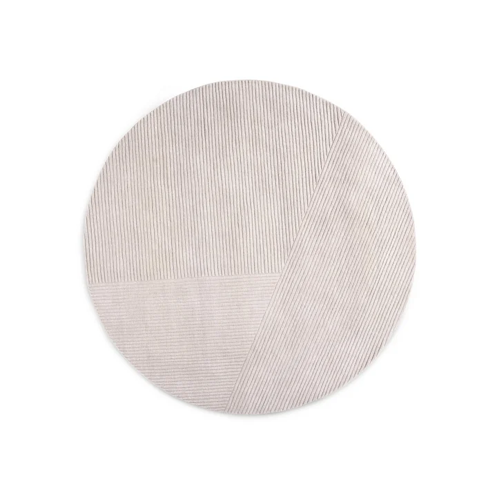 Row rug, round / light gray from Northern