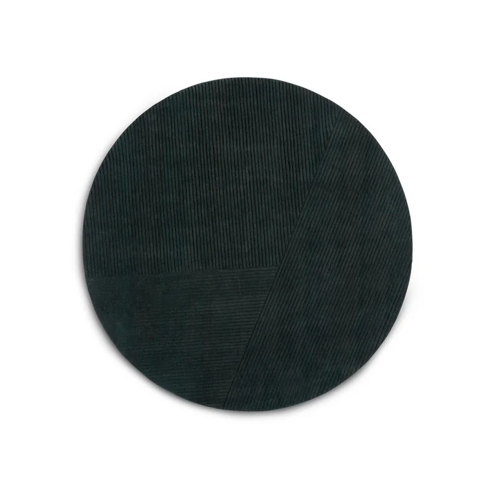 Row rug, round / dark green from Northern