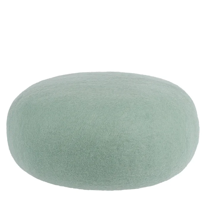 Fine Pouf Ø 48 x H 18 cm by myfelt in turquoise grey
