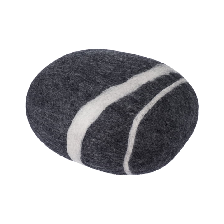 Pebble cushion Hugo XL by myfelt in dark grey