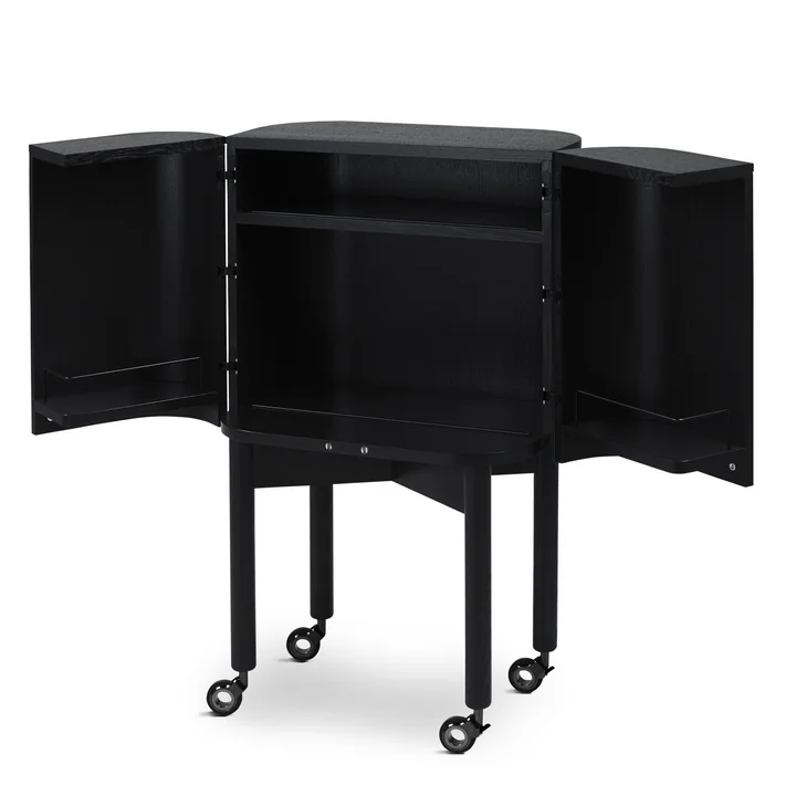 Loud bar trolley on wheels from Northern in black