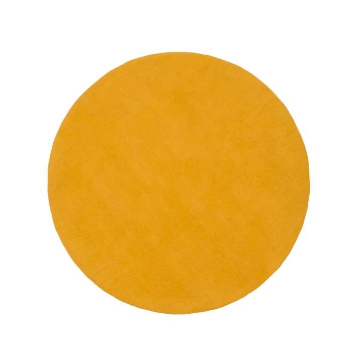 Klara felt carpet Ø 120 cm by myfelt in mustard yellow
