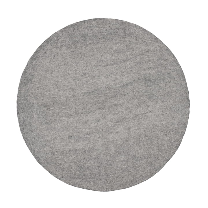 Carl felt carpet Ø 140 cm from myfelt in mottled grey