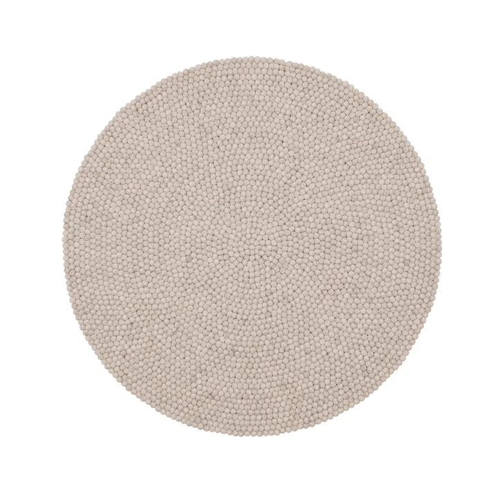 Béla felt ball rug Ø 140 cm from myfelt in beige mottled