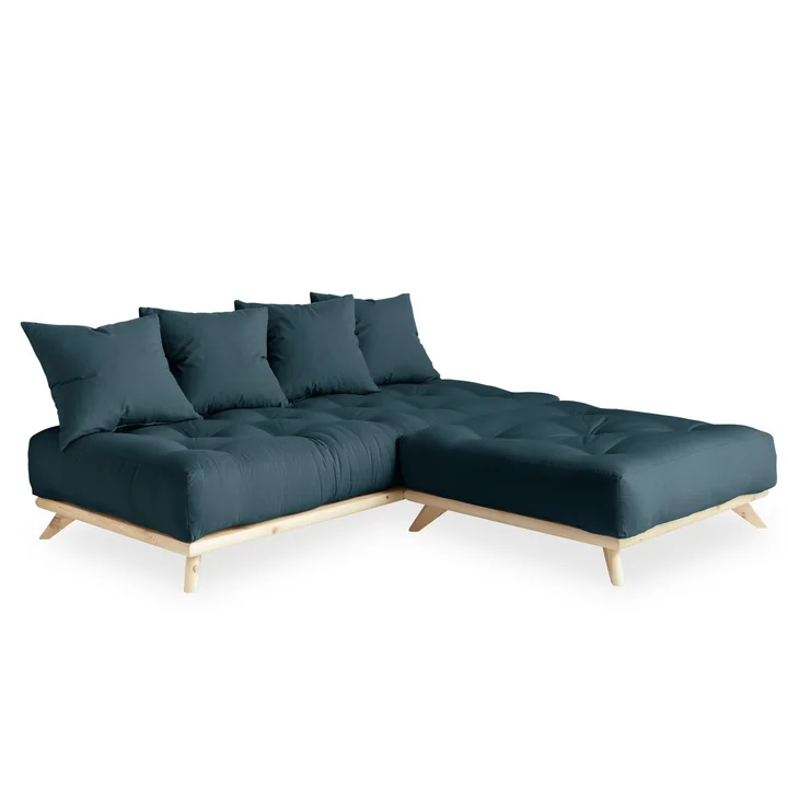 Senza Sofa from Karup Design in pine nature / petrol blue