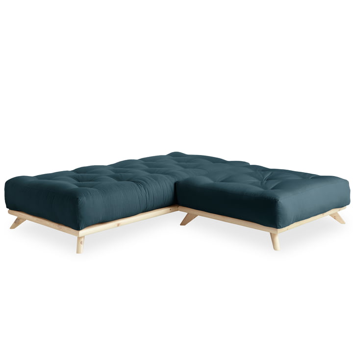 Senza Sofa from Karup Design in pine nature / petrol blue